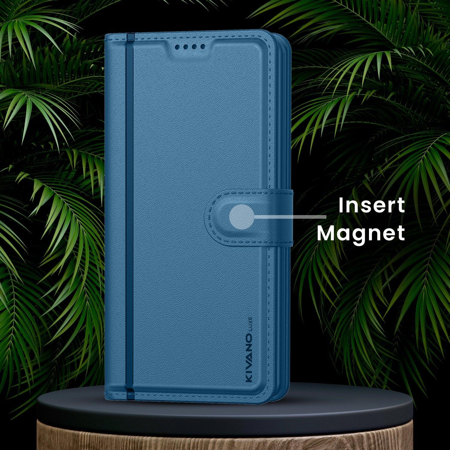 Leather Wallet Case for Realme C63 ?? Stylish Flip Folio Cover with Card Holder, Stand -KIVANO LUXE - Aibex