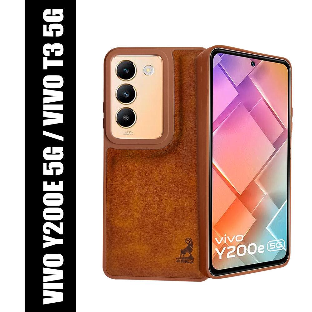 Aibex Shield Back Cover For Vivo T3 5G / Vivo Y200e 5G | Vegan Leather - Aibex
