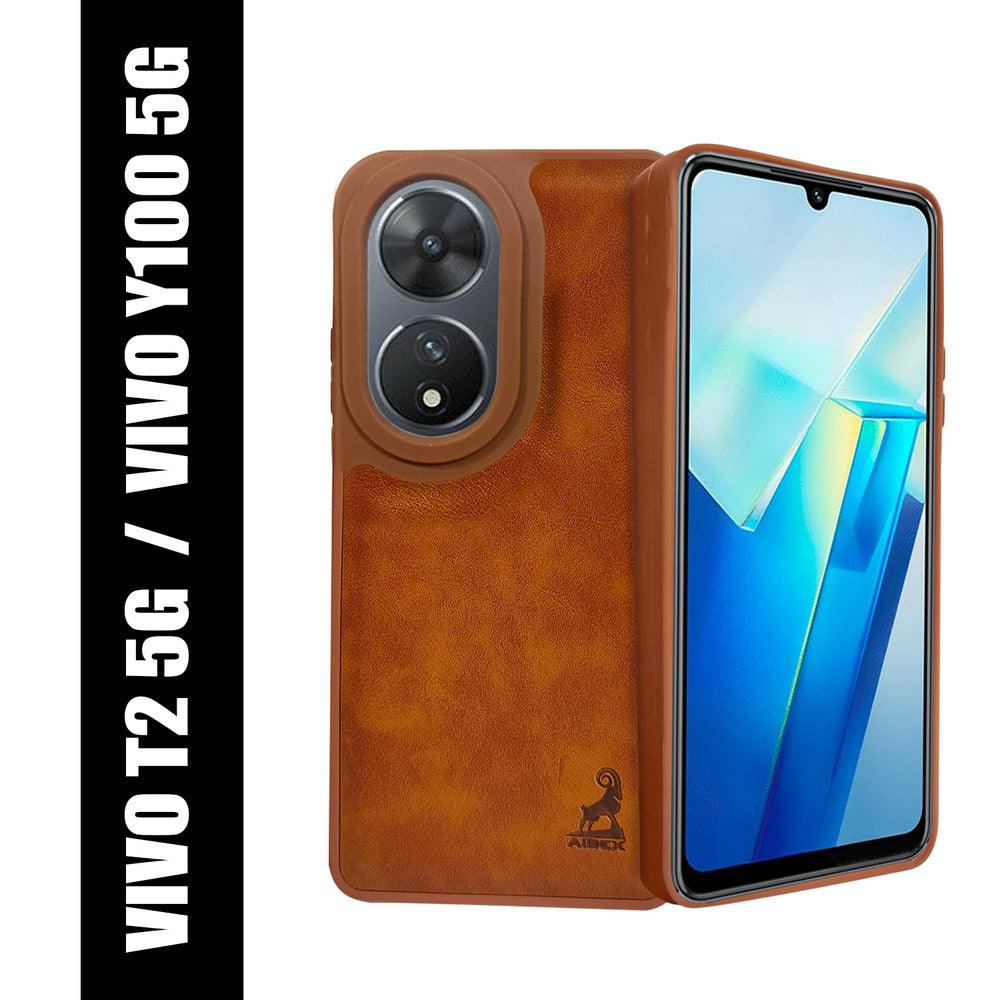 Aibex Shield Back Cover For Vivo Y100 | Vegan Leather - Aibex