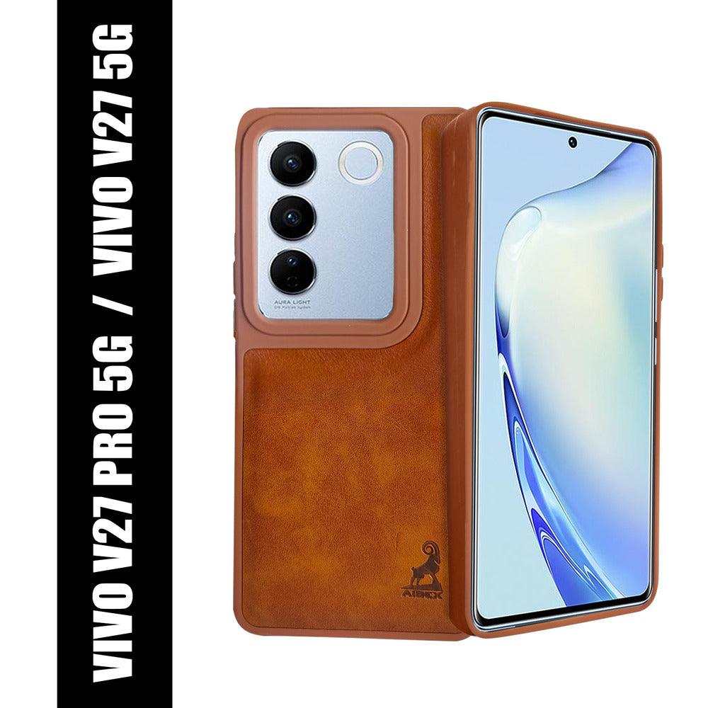 Aibex Shield Back Cover For Vivo 27 Pro | Vegan Leather - Aibex