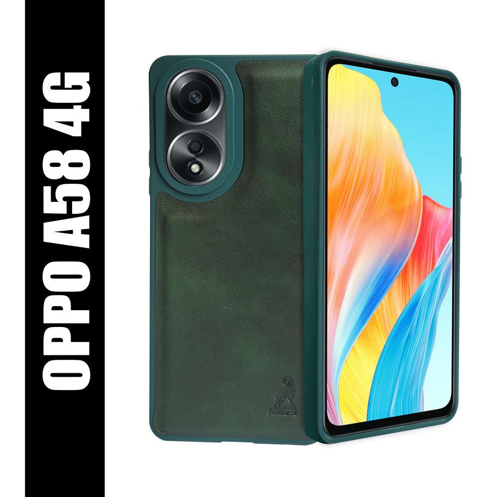 Aibex Shield Back Cover For Oppo A58 4G | Vegan Leather - Aibex