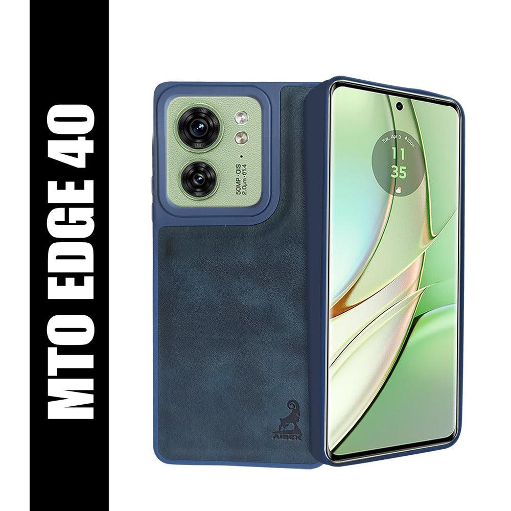 Aibex Shield Back Cover For Motorola Edge 40 | Vegan Leather - Aibex