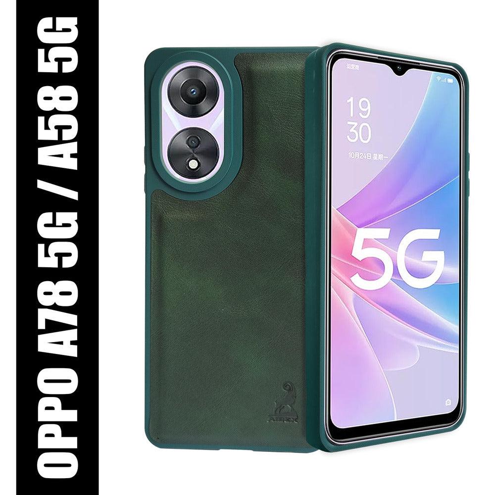 Aibex Shield Back Cover For Oppo A78 5G | Vegan Leather - Aibex