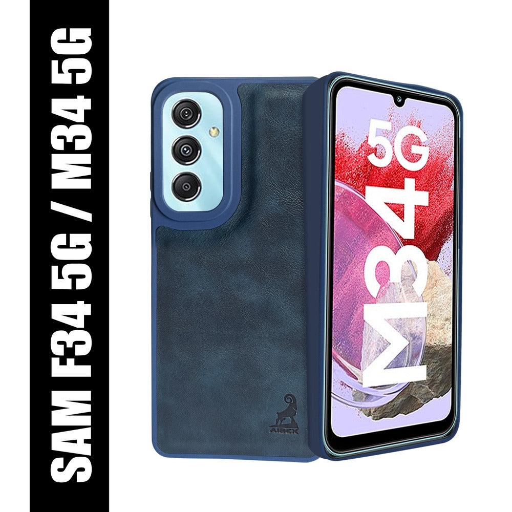 Aibex Shield Back Cover For Samsung Galaxy M34 5G / Samsung Galaxy F34 5G | Vegan Leather - Aibex