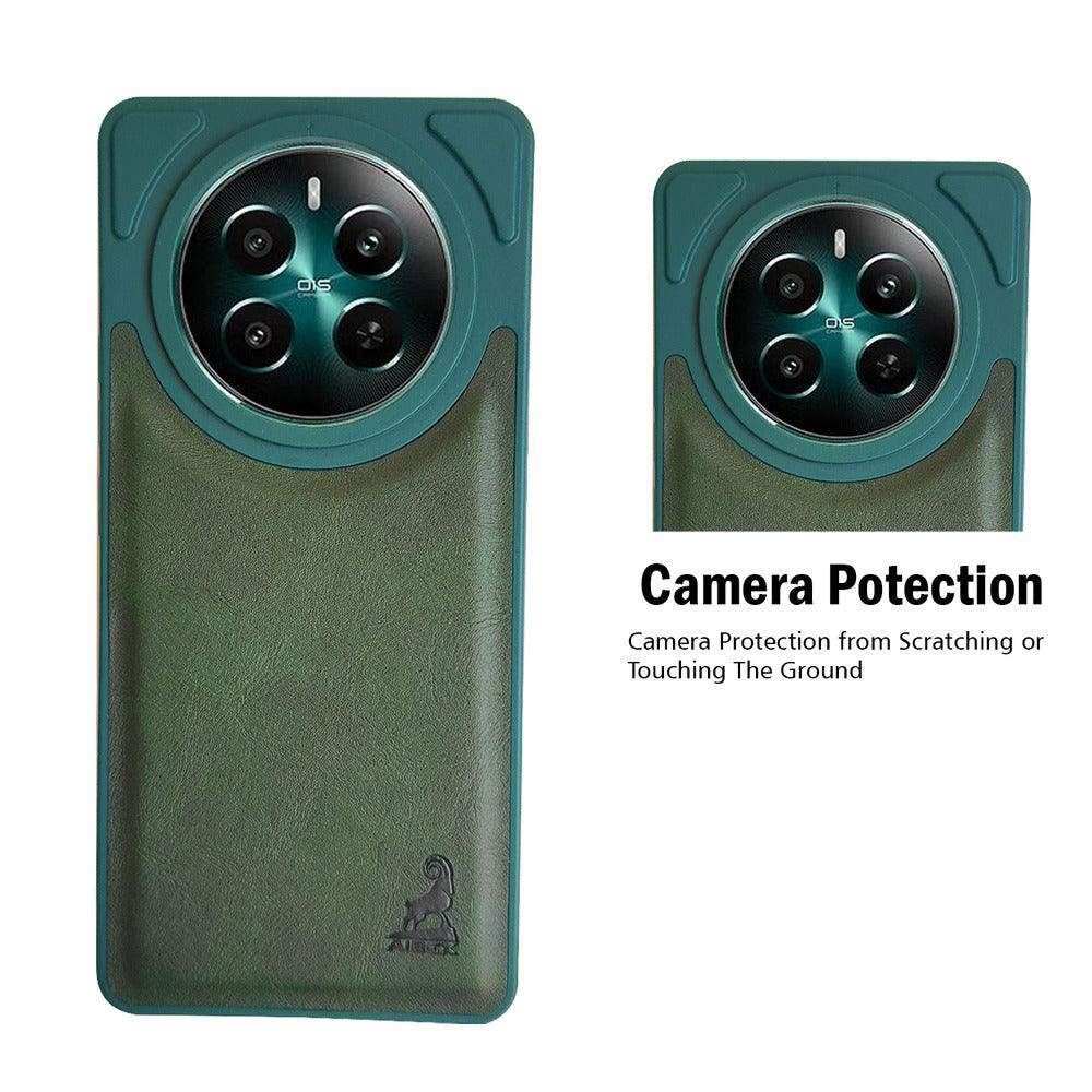 Aibex Shield Back Cover For realme P1 5G / Realme 12 Plus 5G / Realme Narzo 70 Pro 5G | Vegan Leather - Aibex