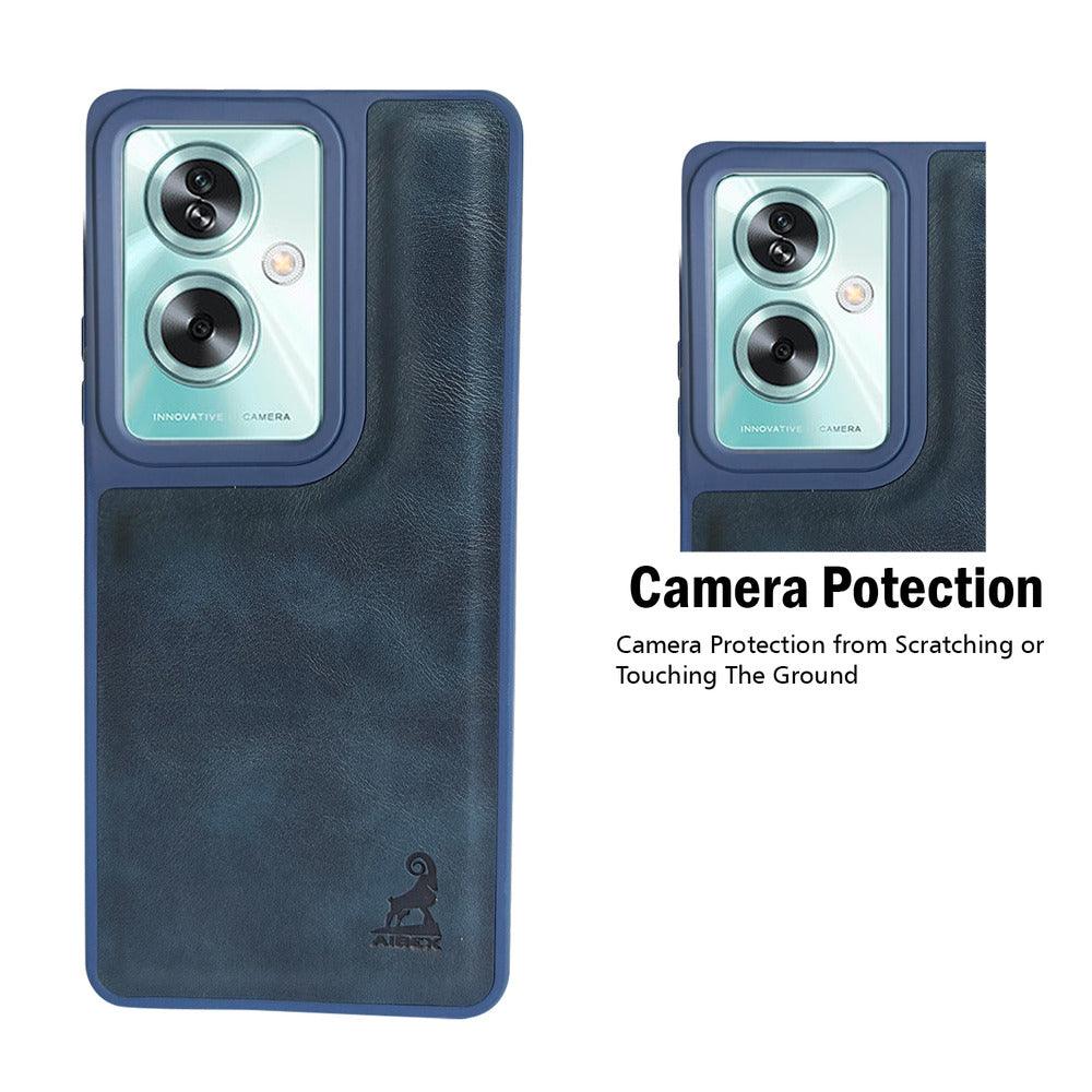 Aibex Shield Back Cover For Oppo A79 5G | Vegan Leather - Aibex