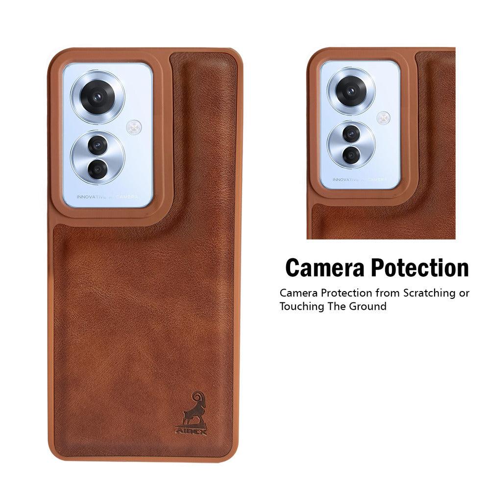 Aibex Shield Back Cover For Oppo F25 Pro 5G | Vegan Leather - Aibex