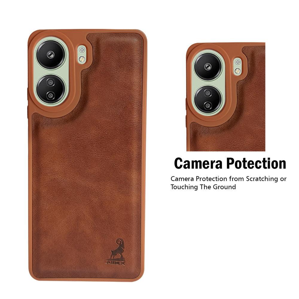 Aibex Shield Back Cover For Xiaomi Redmi 13C 4G / Poco C65 | Vegan Leather - Aibex