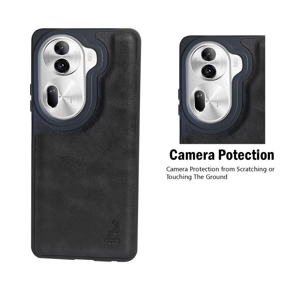 Aibex Shield Back Cover For Oppo Reno 11 Pro | Vegan Leather - Aibex