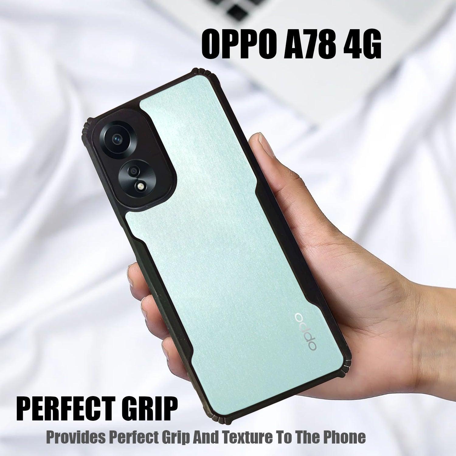 AIBEX Crystal Clear Back Cover Case for Oppo A78 4G | Shock Proof Design | Transparent Back Cover Case - Aibex
