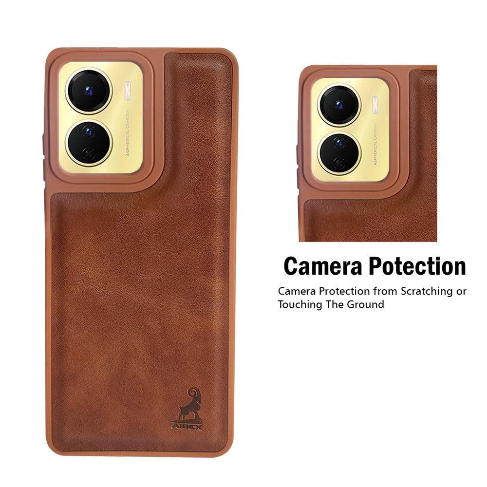 Aibex Shield Back Cover For Vivo Y16 | Vegan Leather - Aibex
