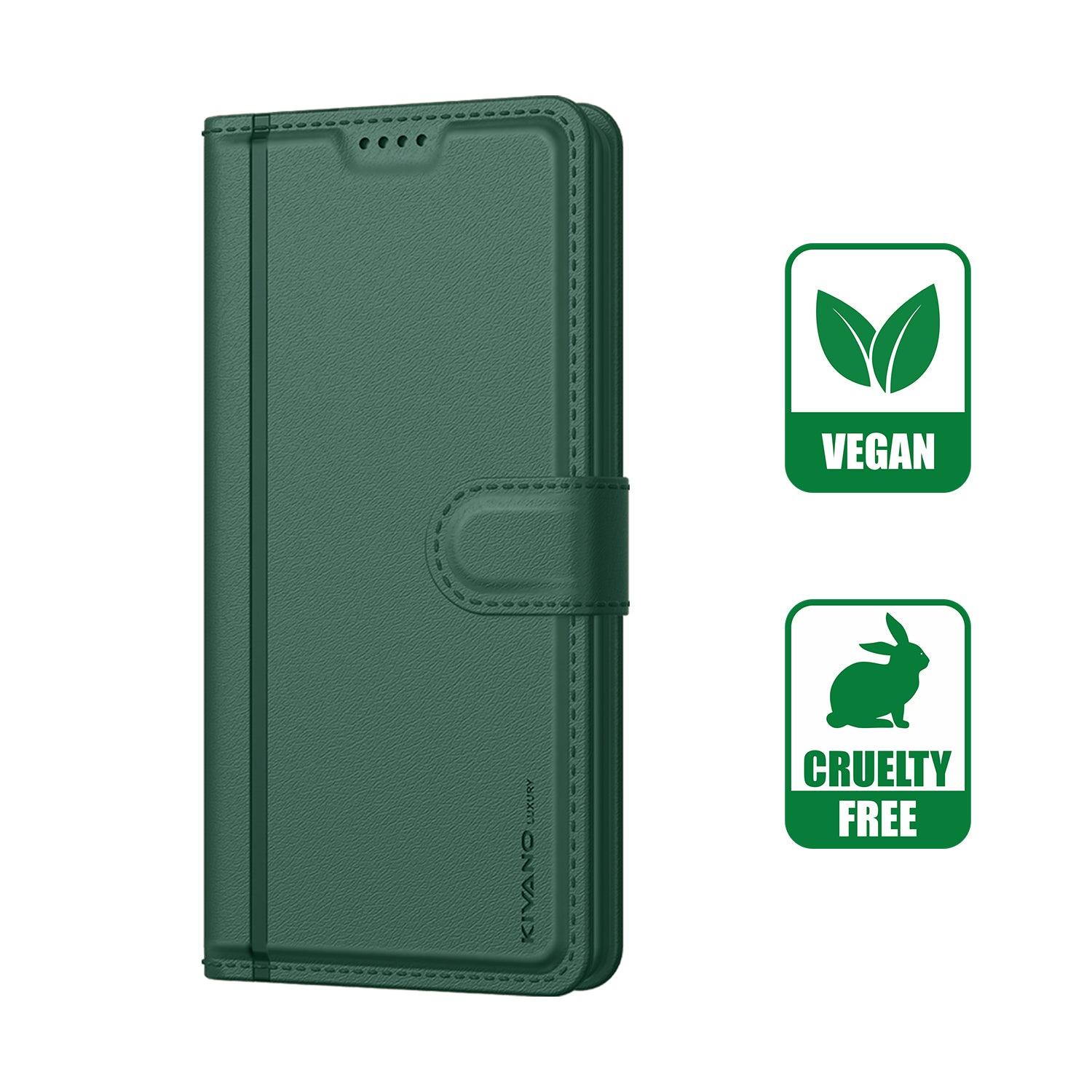 Leather Wallet Case for Vivo Y28S 5g ?Stylish Flip Folio Cover with Card Holder, Stand -KIVANO LUXE - Aibex