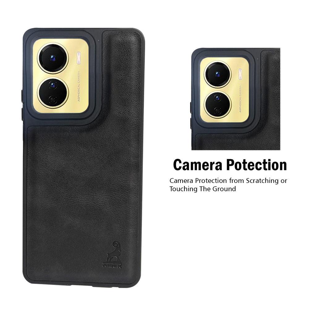 Aibex Shield Back Cover For Vivo Y16 | Vegan Leather - Aibex