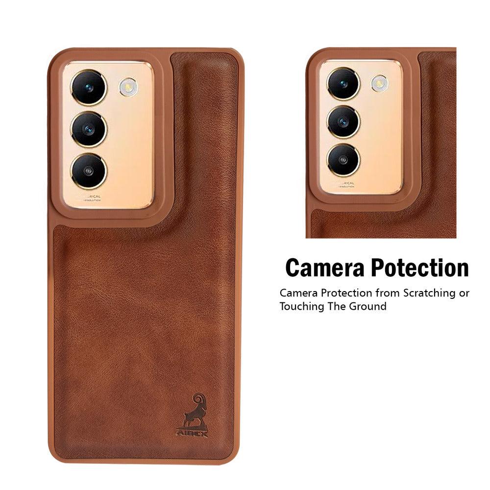 Aibex Shield Back Cover For Vivo T3 5G / Vivo Y200e 5G | Vegan Leather - Aibex