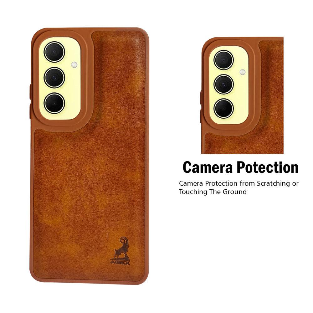 Aibex Shield Back Cover For Samsung Galaxy A35 5G / Samsung Galaxy A55 5G | Vegan Leather - Aibex