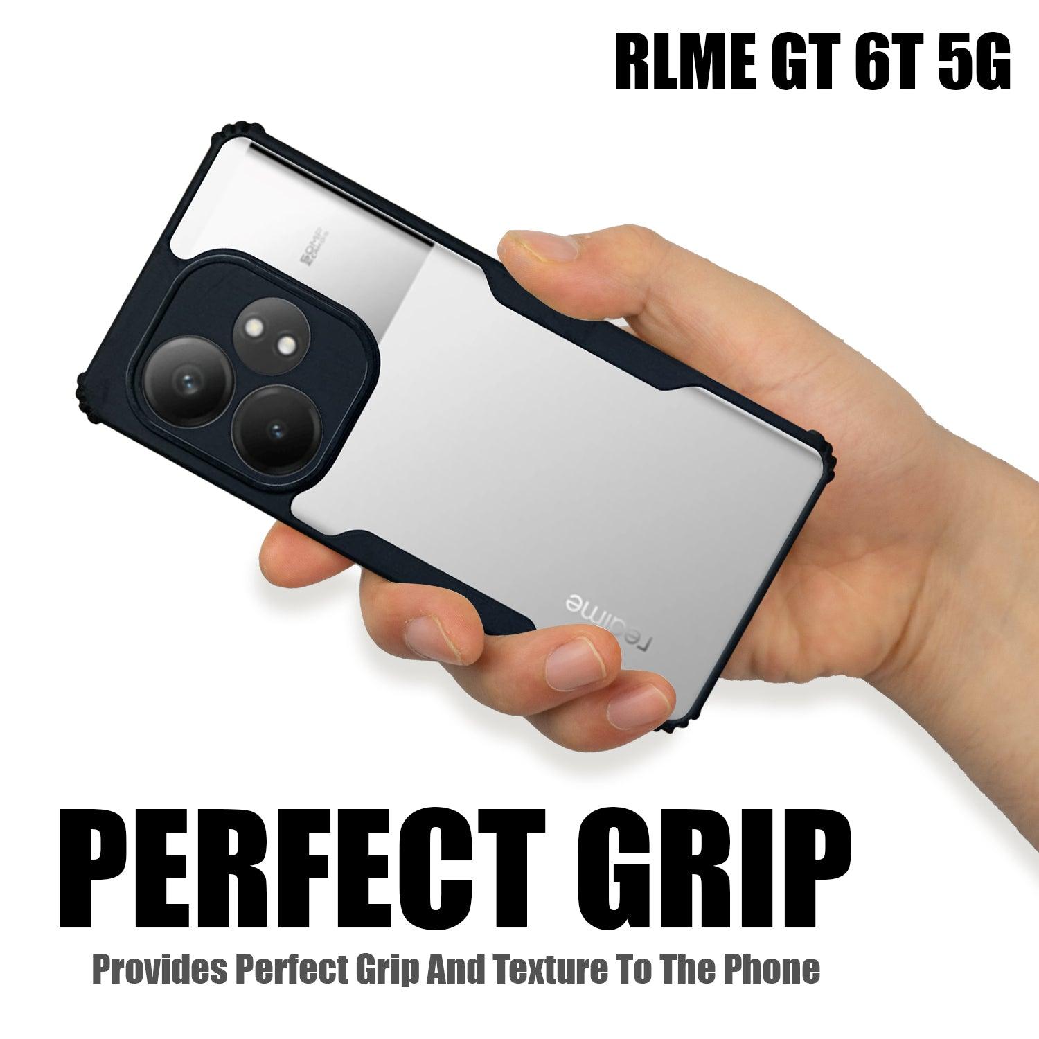 AIBEX Crystal Clear Back Cover Case for Realme Gt 6T | Shock Proof Design | Transparent Back Cover Case - Aibex