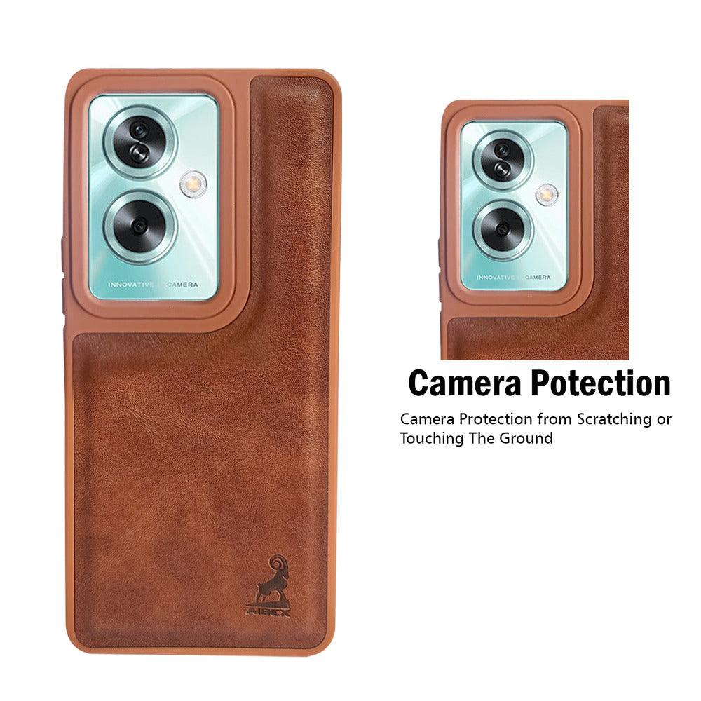 Aibex Shield Back Cover For Oppo A79 5G | Vegan Leather - Aibex