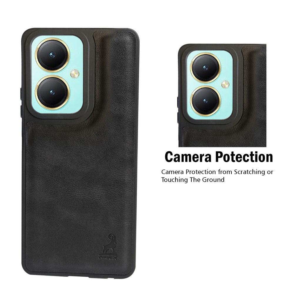 Aibex Shield Back Cover For Vivo Y27 4G | Vegan Leather - Aibex
