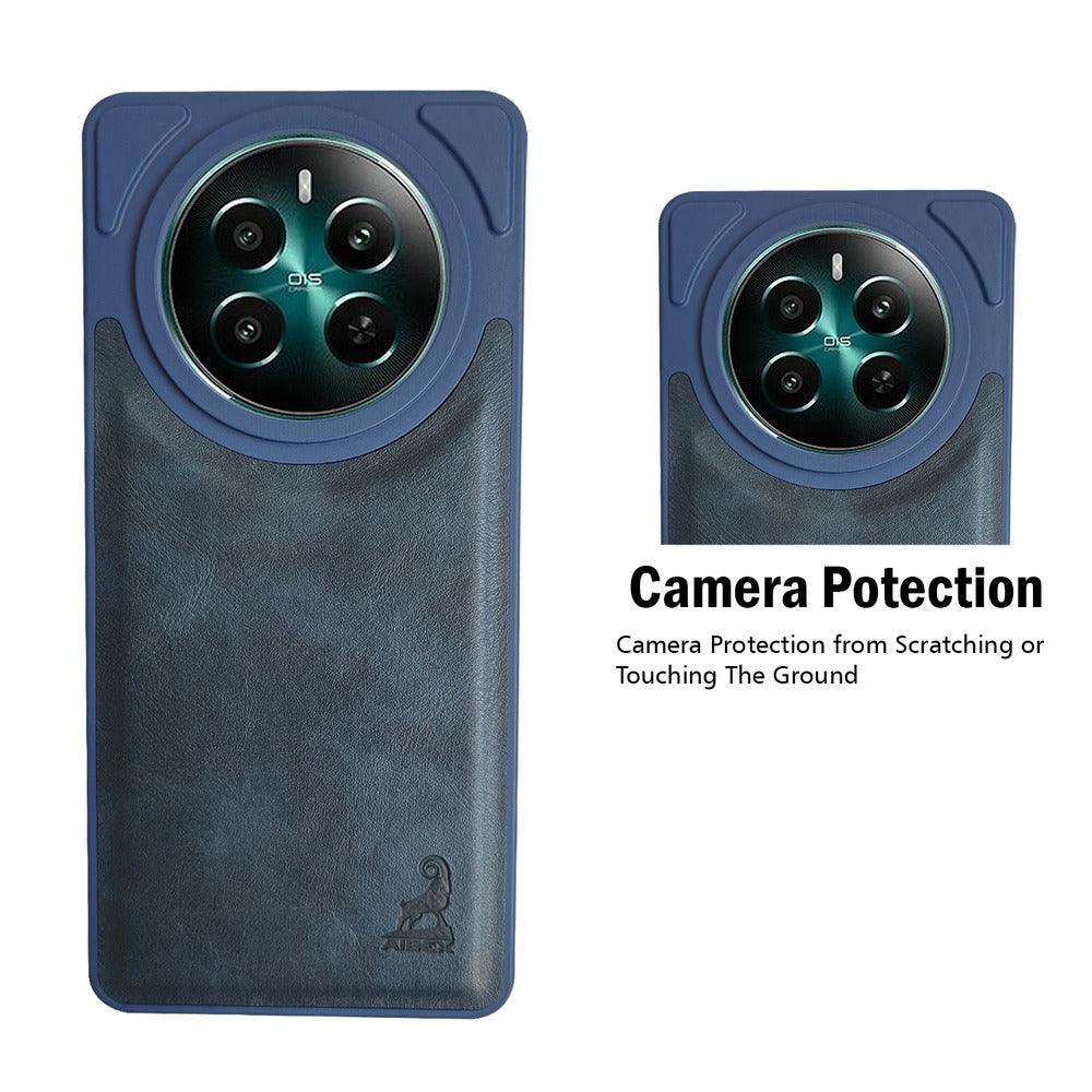 Aibex Shield Back Cover For realme P1 5G / Realme 12 Plus 5G / Realme Narzo 70 Pro 5G | Vegan Leather - Aibex