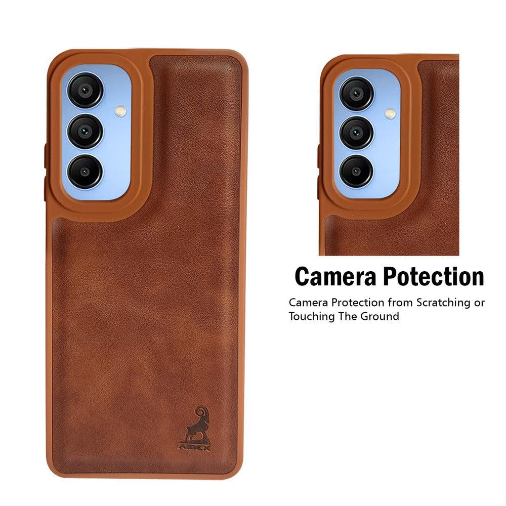 Aibex Shield Back Cover For Samsung Galaxy A15 5G | Vegan Leather - Aibex