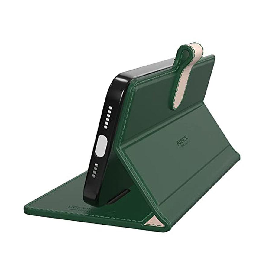 Vivo Y28S 5G Aibex PU Leather Flip Cover Foldable Stand & Pocket Magnetic Closure - Aibex