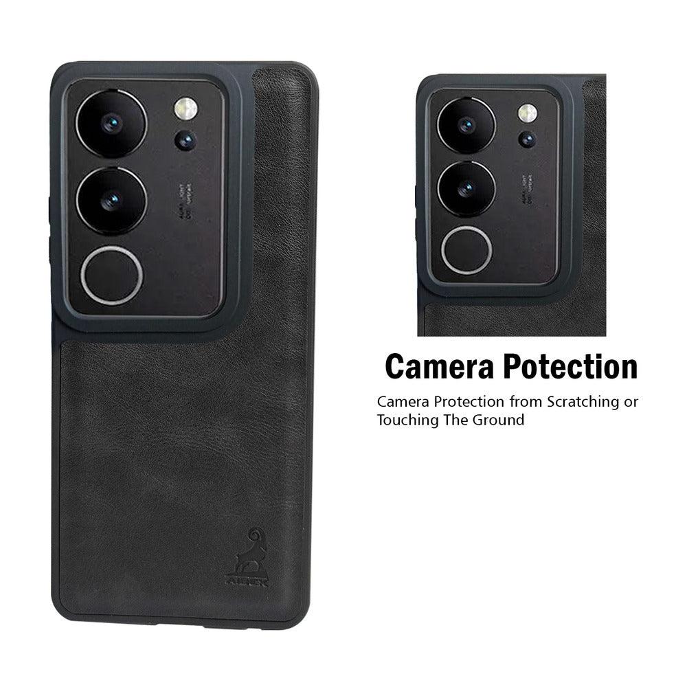 Aibex Shield Back Cover For Vivo V29 Pro 5G | Vegan Leather - Aibex