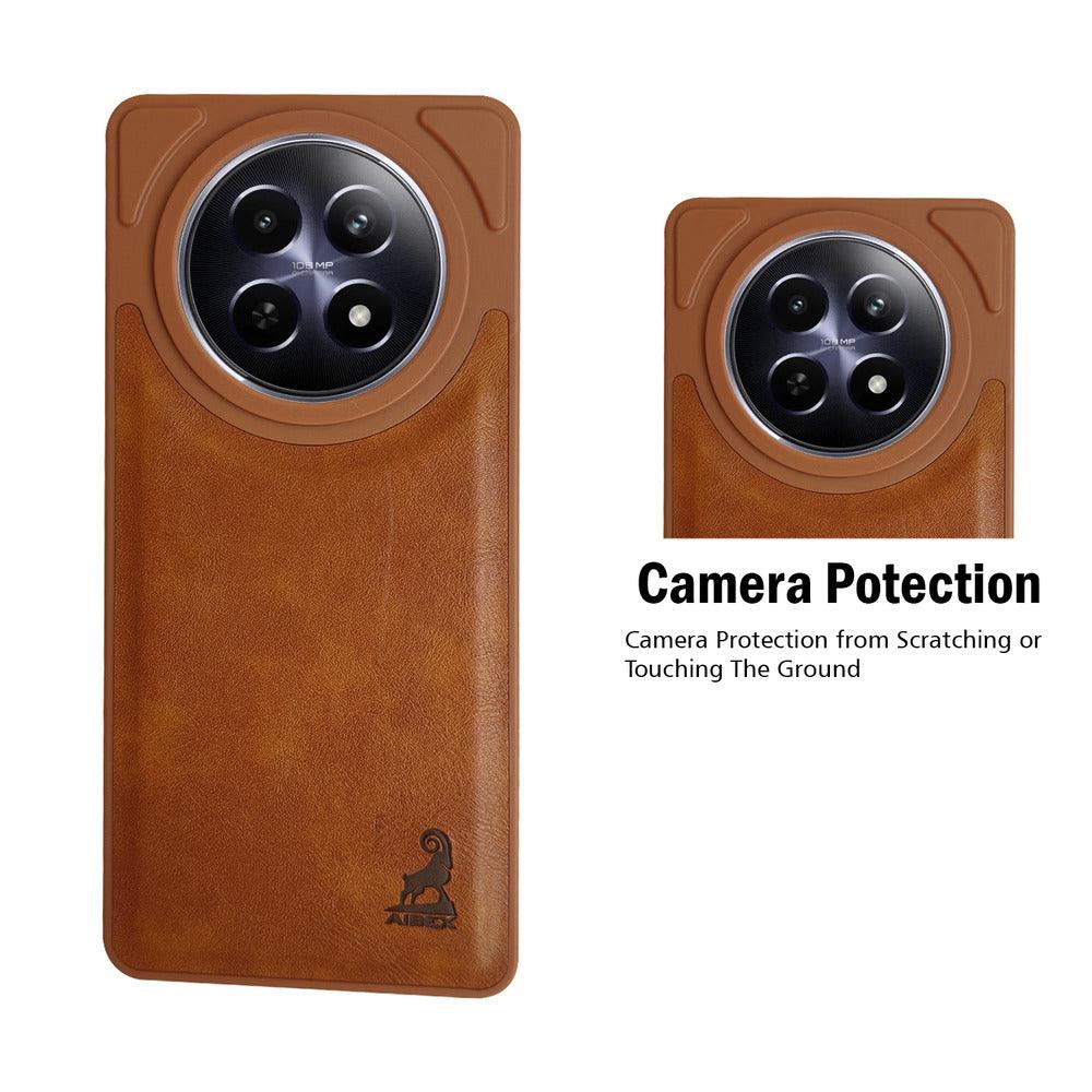 Aibex Shield Back Cover For Realme 12 5G | Vegan Leather - Aibex