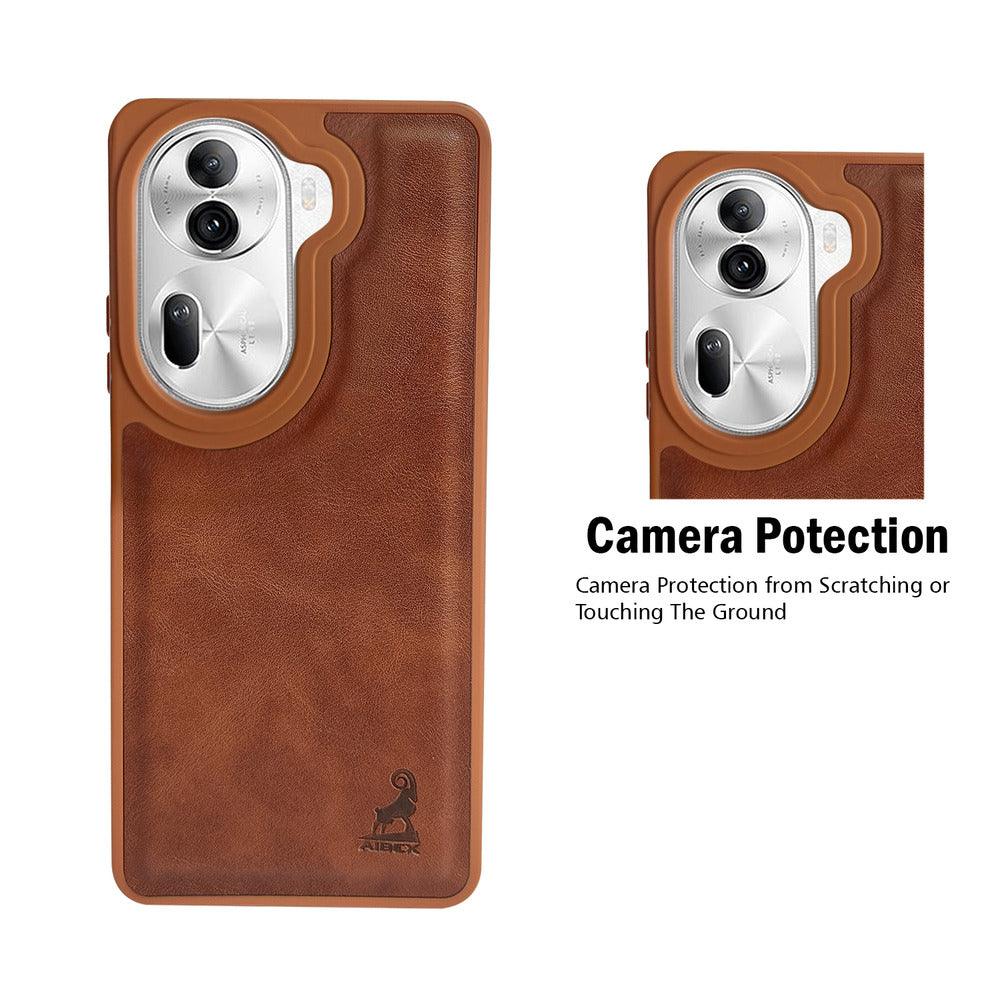 Aibex Shield Back Cover For Oppo Reno 11 Pro | Vegan Leather - Aibex
