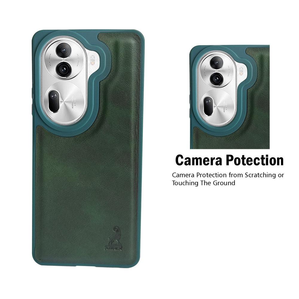 Aibex Shield Back Cover For Oppo Reno 11 Pro | Vegan Leather - Aibex