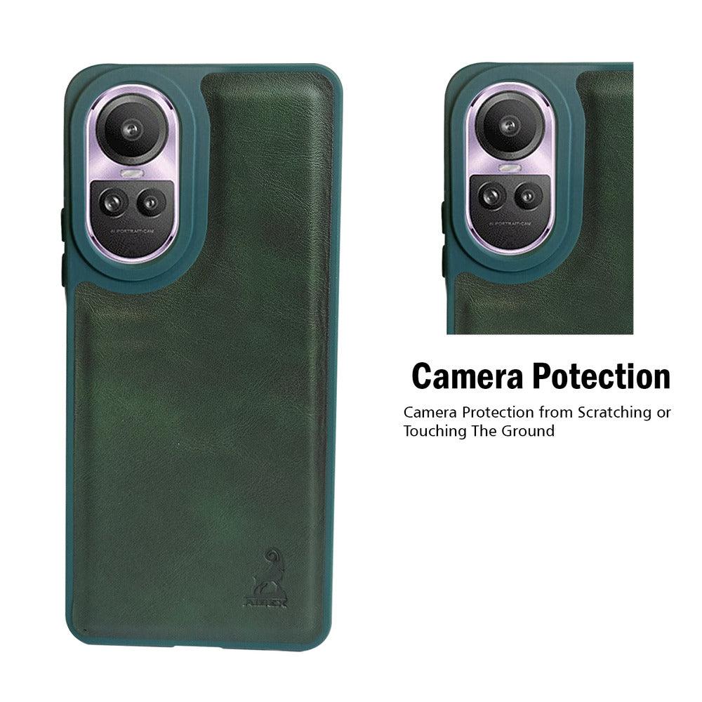 Aibex Shield Back Cover For Oppo Reno 10 Pro | Vegan Leather - Aibex