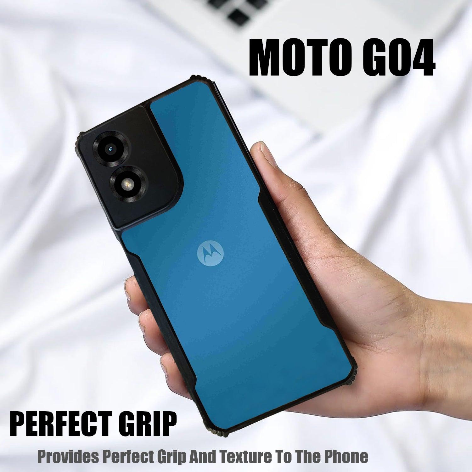 AIBEX Crystal Clear Back Cover Case for Motorola G04 | Shock Proof Design | Transparent Back Cover Case - Aibex