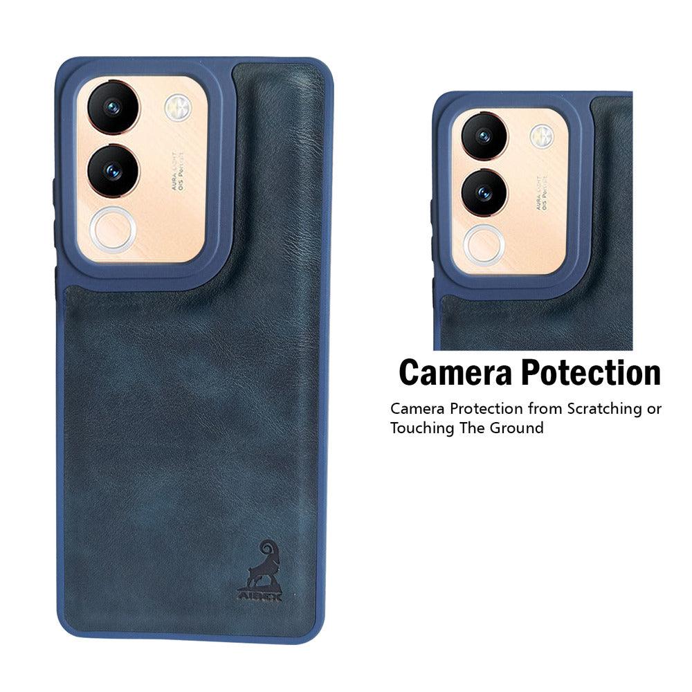 Aibex Shield Back Cover For Vivo V29E 5G | Vegan Leather - Aibex