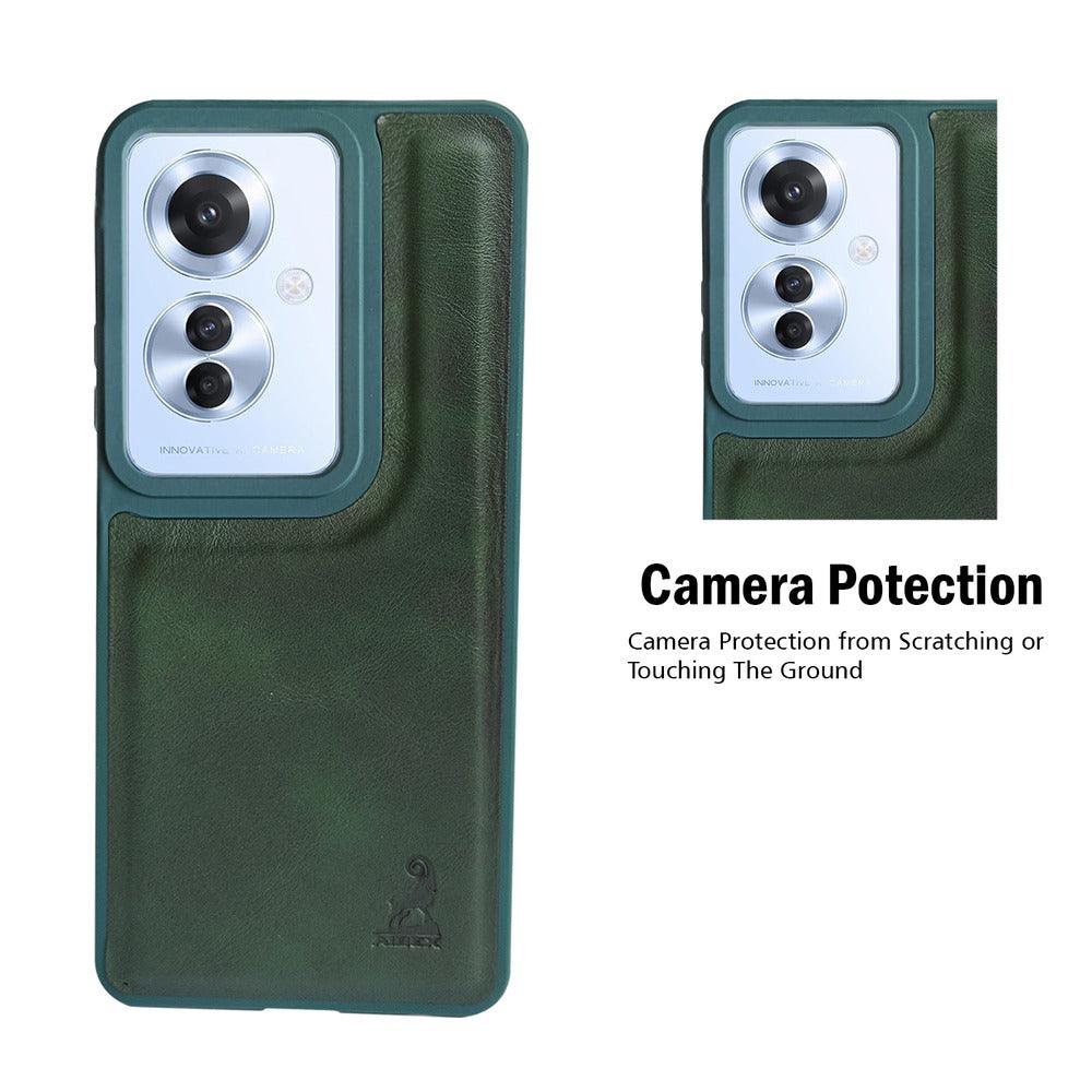 Aibex Shield Back Cover For Oppo F25 Pro 5G | Vegan Leather - Aibex