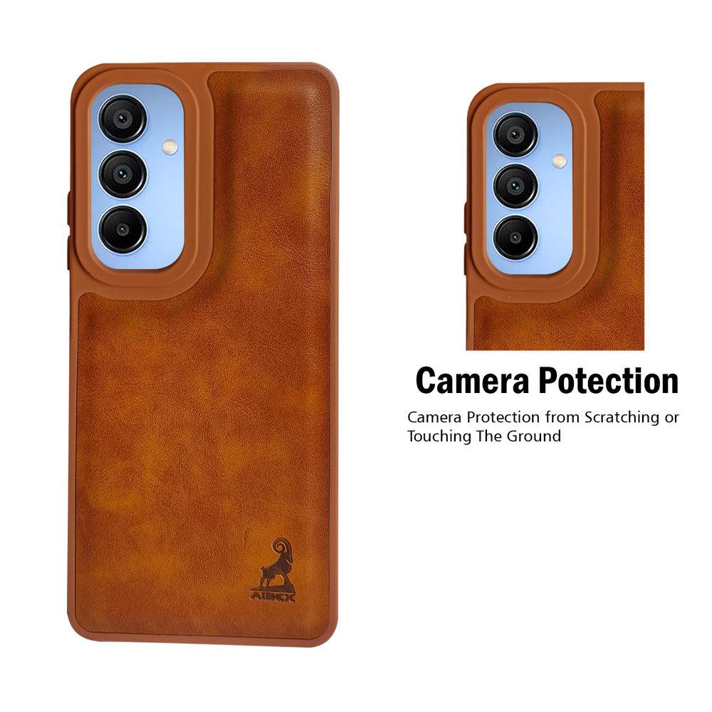 Aibex Shield Back Cover For Samsung Galaxy A15 5G | Vegan Leather - Aibex