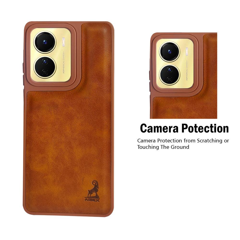 Aibex Shield Back Cover For Vivo Y16 | Vegan Leather - Aibex