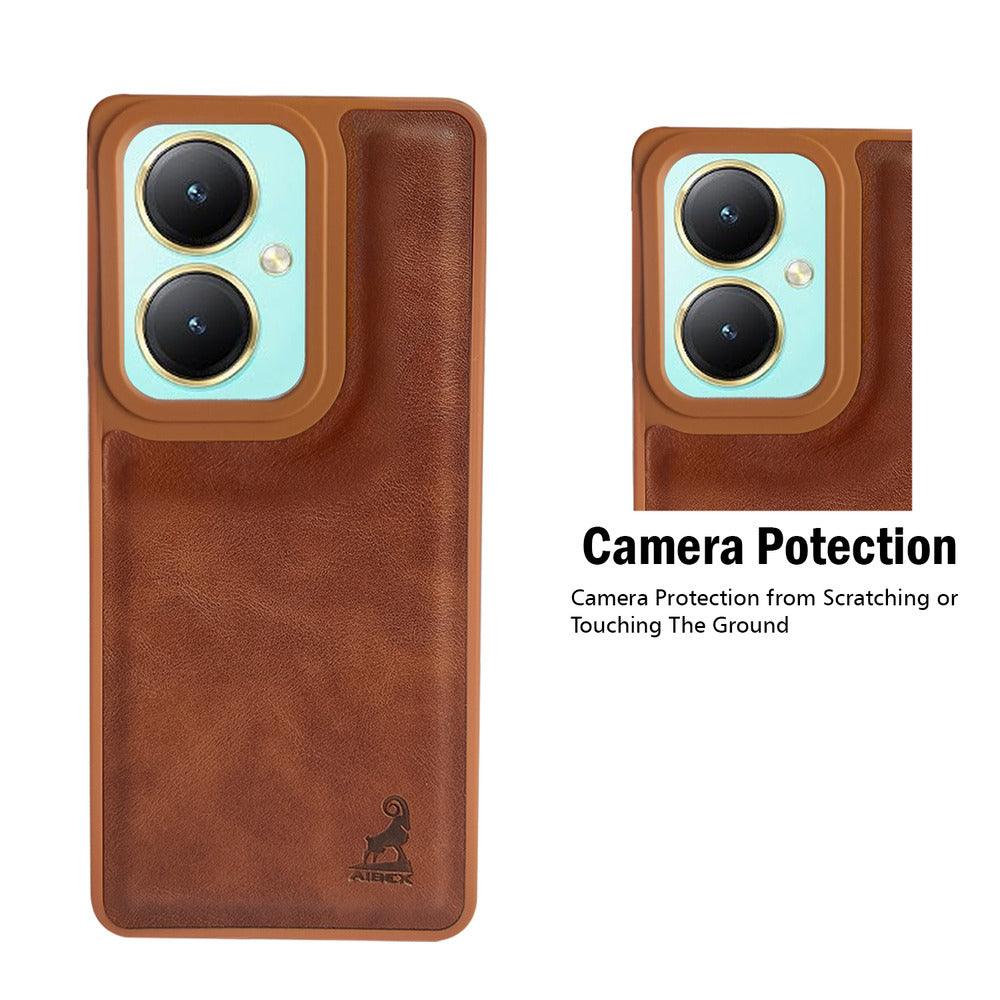 Aibex Shield Back Cover For Vivo Y27 4G | Vegan Leather - Aibex