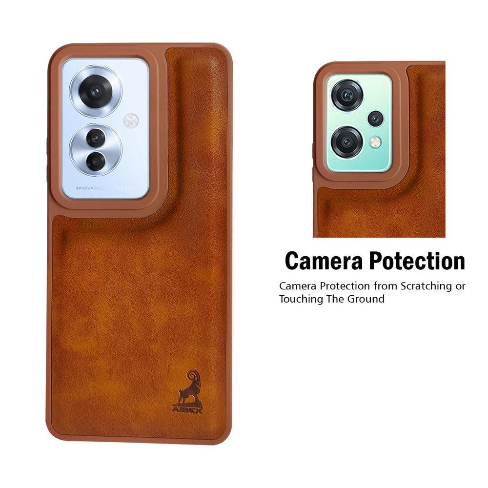 Aibex Shield Back Cover For Oppo F25 Pro 5G | Vegan Leather - Aibex