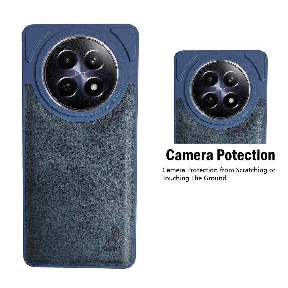 Aibex Shield Back Cover For Realme 12 5G | Vegan Leather - Aibex