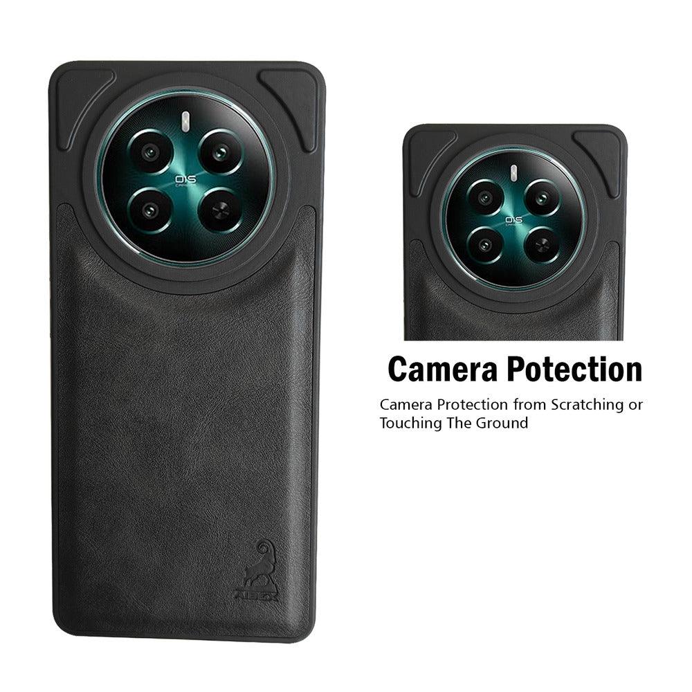 Aibex Shield Back Cover For realme P1 5G / Realme 12 Plus 5G / Realme Narzo 70 Pro 5G | Vegan Leather - Aibex