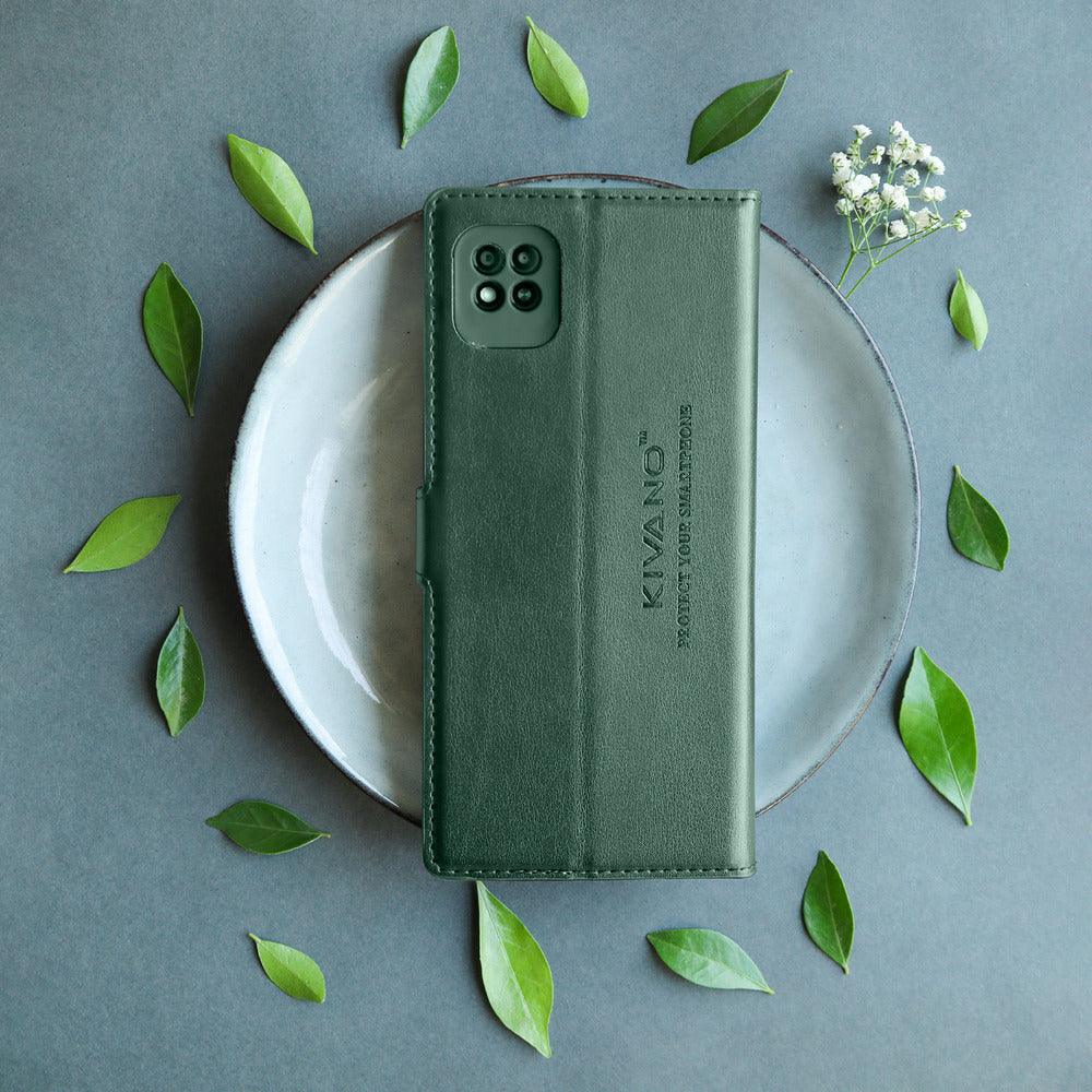 Kivano Compatible with Motorola edge 50 fusion Flip Cover | Leather Finish | Inside Pockets & Inbuilt Stand - Aibex