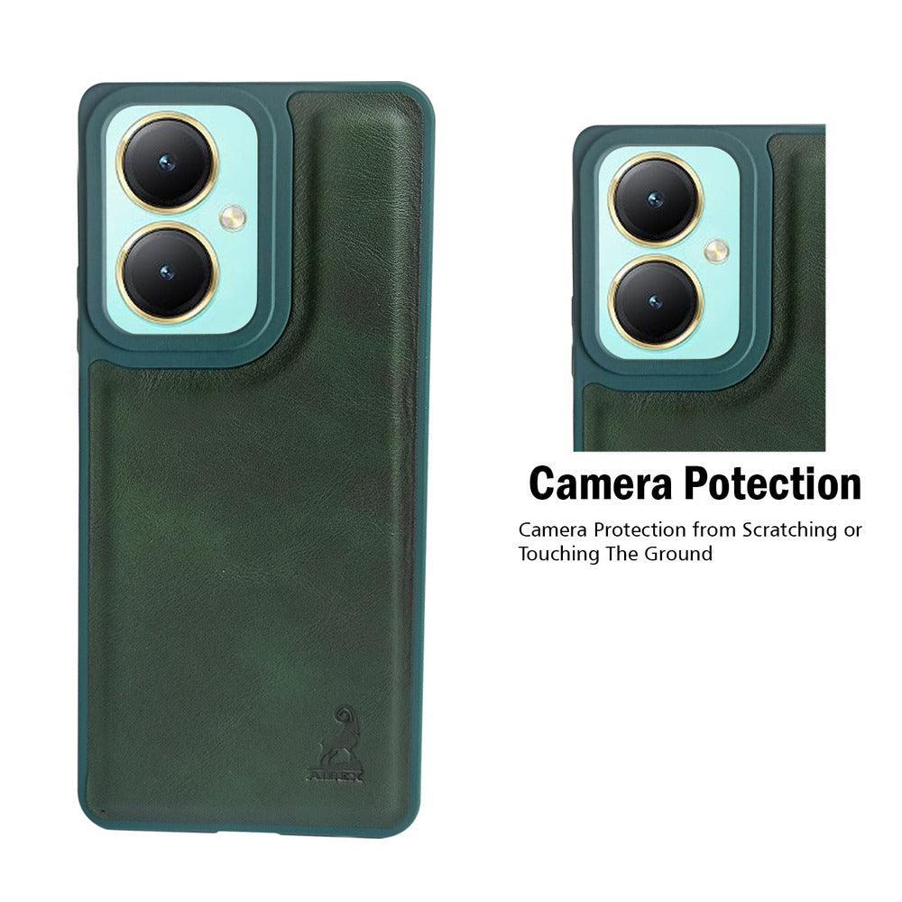 Aibex Shield Back Cover For Vivo Y27 4G | Vegan Leather - Aibex