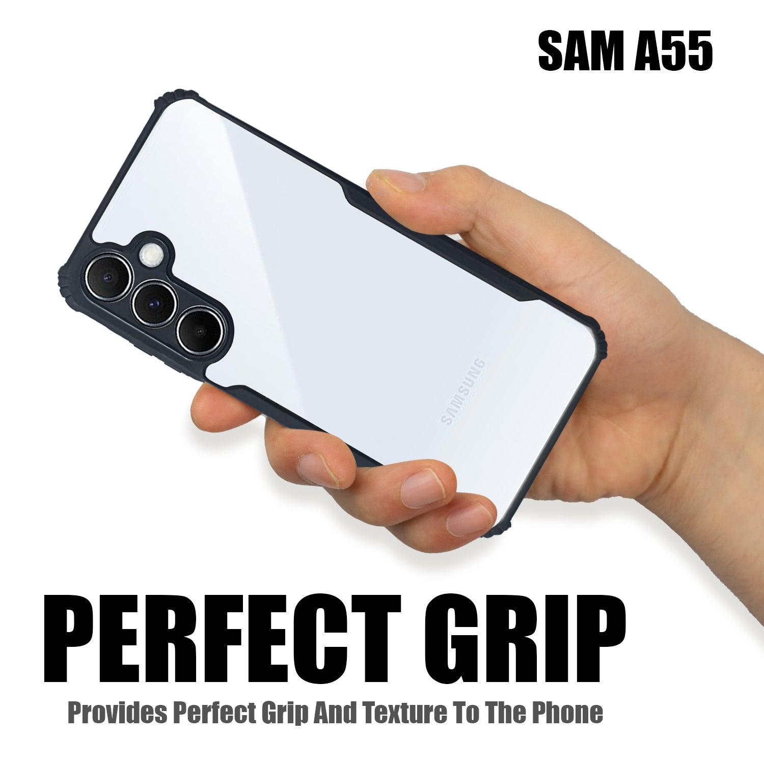 AIBEX Crystal Clear Back Cover Case for Samsung A55 5g | Shock Proof Design | Transparent Back Cover Case - Aibex