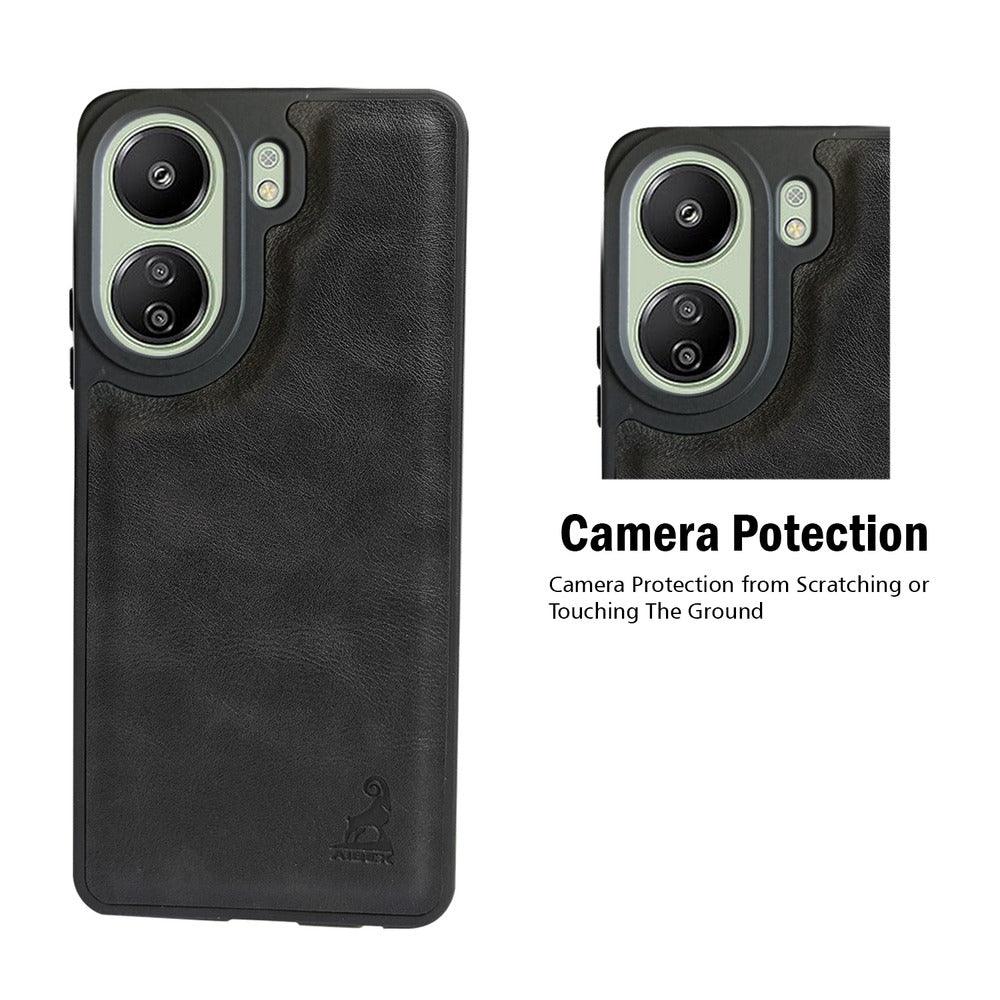 Aibex Shield Back Cover For Xiaomi Redmi 13C 4G / Poco C65 | Vegan Leather - Aibex