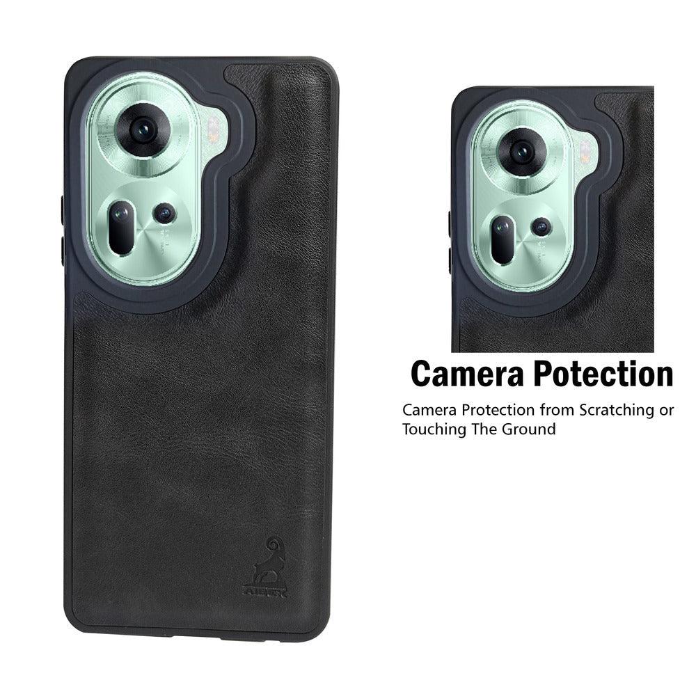 Aibex Shield Back Cover For Oppo Reno 11 5G | Vegan Leather - Aibex