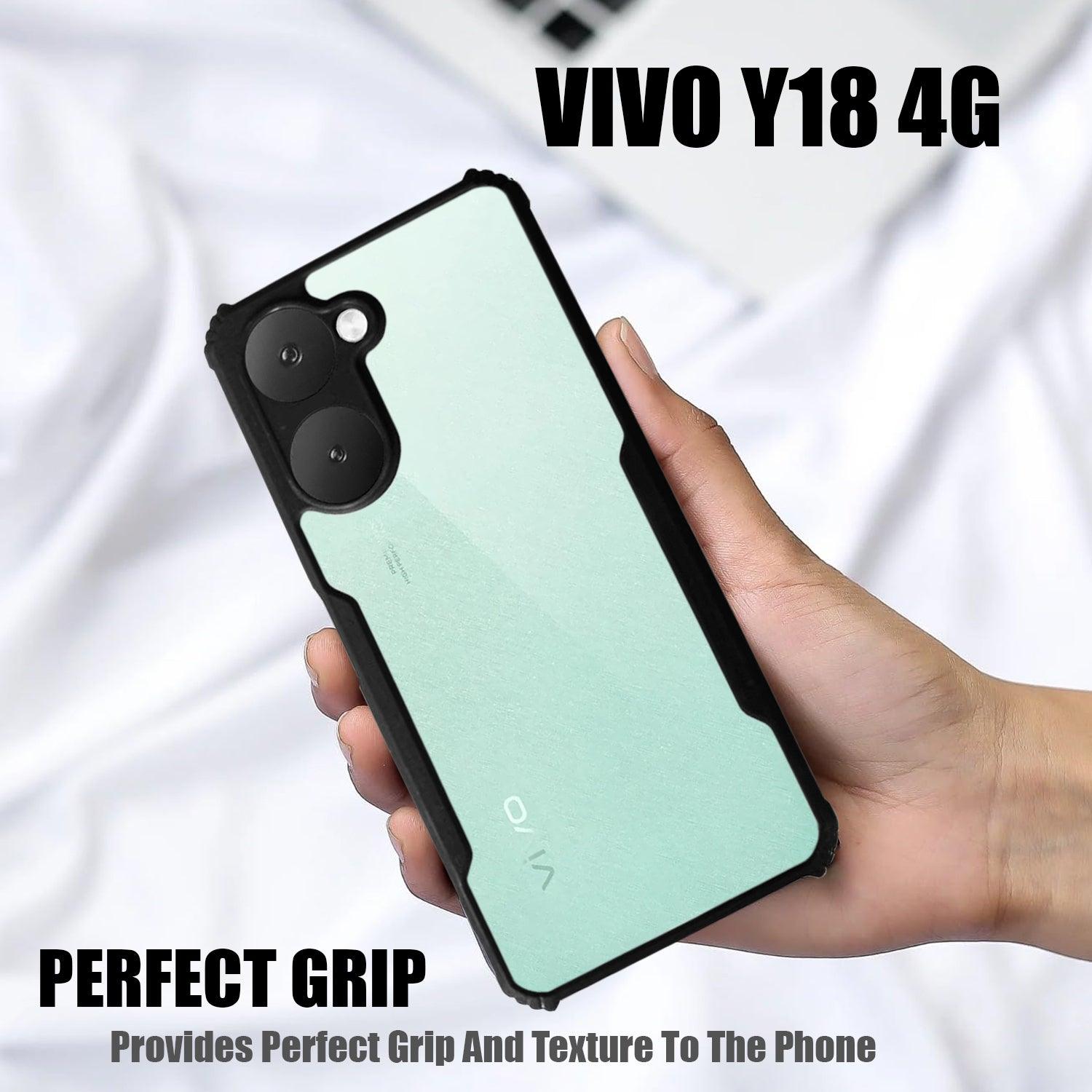 AIBEX Crystal Clear Back Cover Case for Vivo Y20 | Shock Proof Design | Transparent Back Cover Case - Aibex