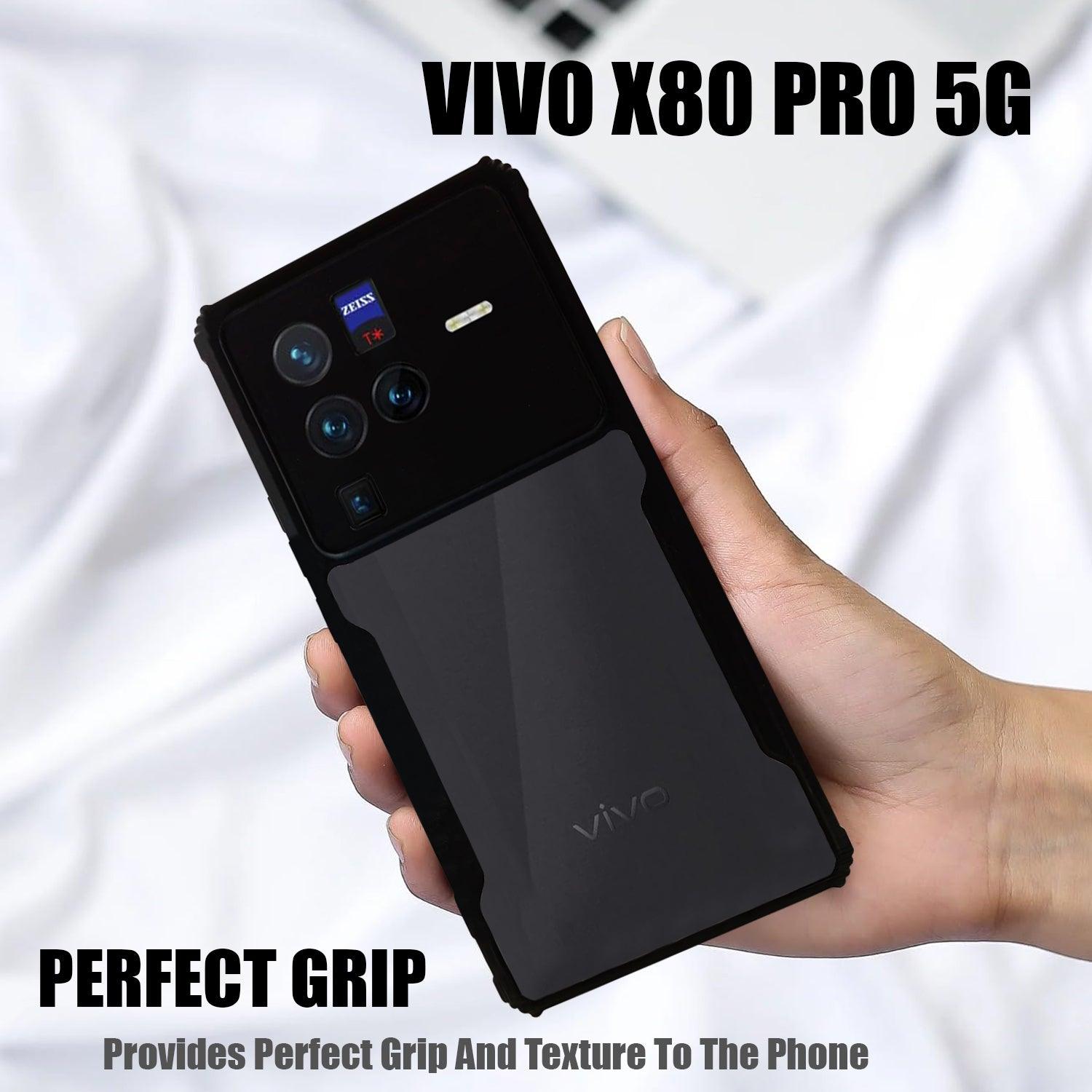 AIBEX Crystal Clear Back Cover Case for Vivo X80 Pro | Shock Proof Design | Transparent Back Cover Case - Aibex