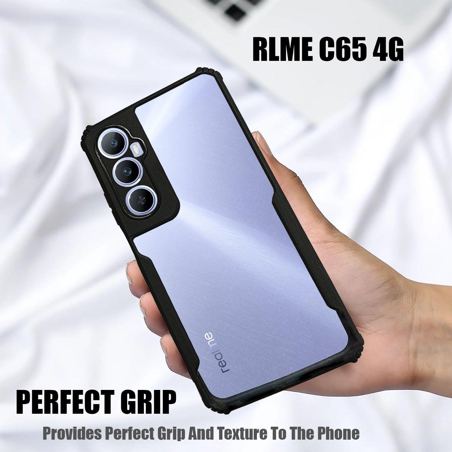 AIBEX Crystal Clear Back Cover Case for Realme C65 | Shock Proof Design | Transparent Back Cover Case - Aibex