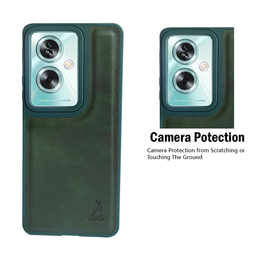 Aibex Shield Back Cover For Oppo A79 5G | Vegan Leather - Aibex