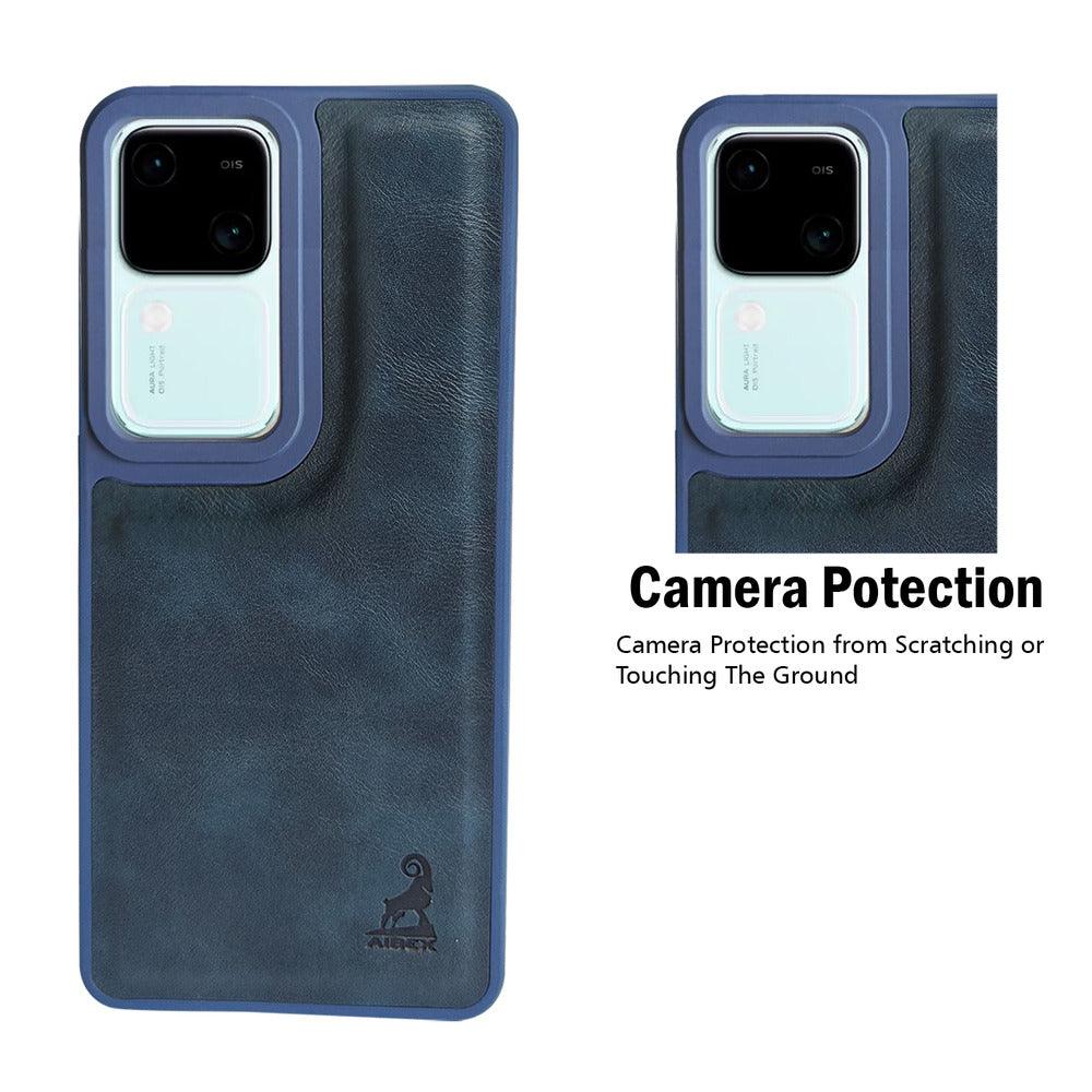 Aibex Shield Back Cover For Vivo V30 5G / Vivo V30 Pro 5G | Vegan Leather - Aibex