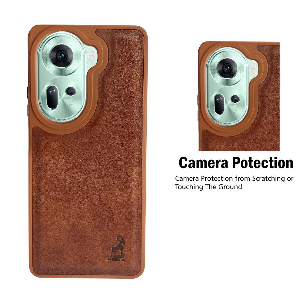Aibex Shield Back Cover For Oppo Reno 11 5G | Vegan Leather - Aibex